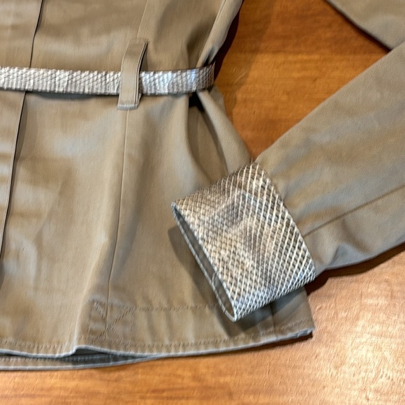 DOLCE & GABBANA RUNWAY COTTON & SNAKESKIN BELTED JACKET EUC SAFARI STYLE SZ S 38 - Picture 16 of 17